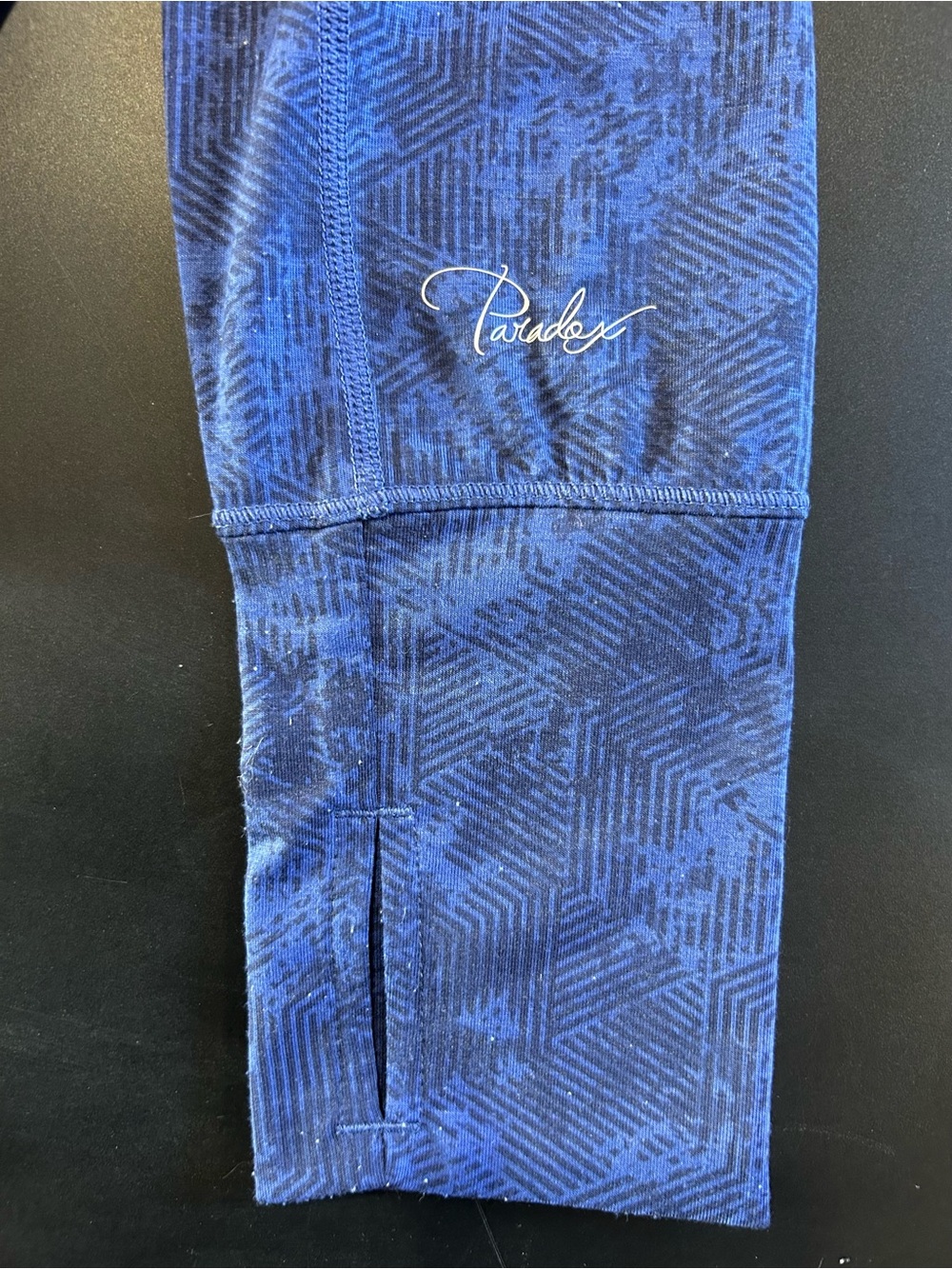 Paradox Blue Patterned Half-Zip Training Top - Picture 4 of 5